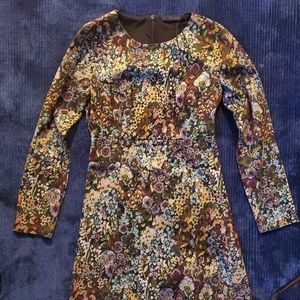 Flower Print Long Sleeve Zara Mini Dress